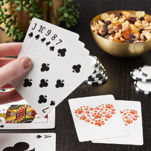 Hjärtformade Tass avtryck-spelkort Casinokort