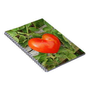 Hjärtformade Tomato Anteckningsbok