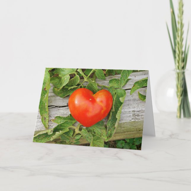 Hjärtformade Tomato Kort (Framsida)