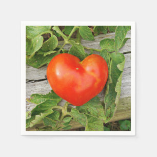 Hjärtformade Tomato Pappersservett