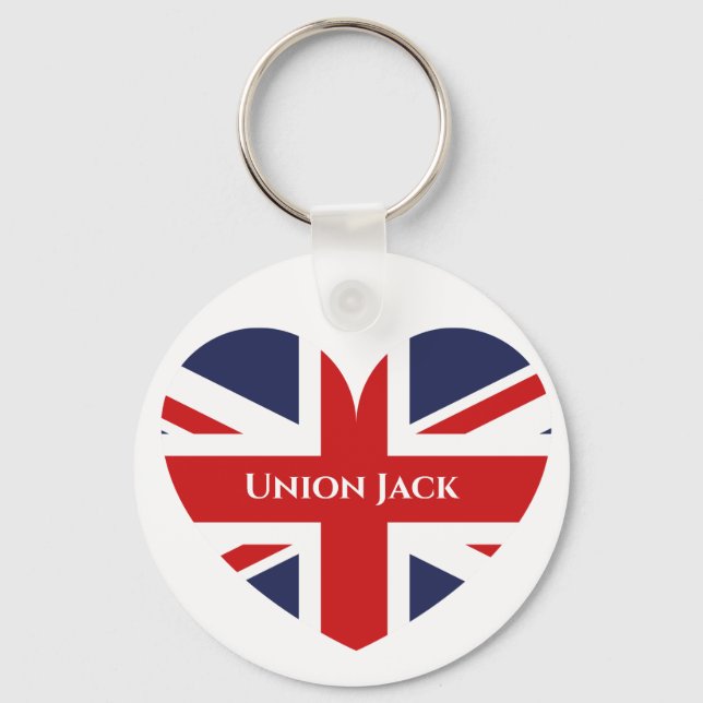 Hjärtformade unionens Jack Keychain Nyckelring (Framsida)