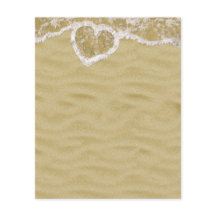 Hjärtformade Vatten-bubblor på Beach Stationery