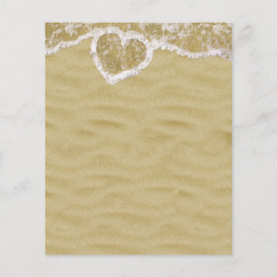 Hjärtformade Vatten-bubblor på Beach Stationery