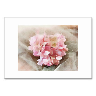 Hjärtformade Vintage Hydrangea Bordsnummer