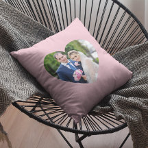 Hjärtformat bröllopsfoto Rosa