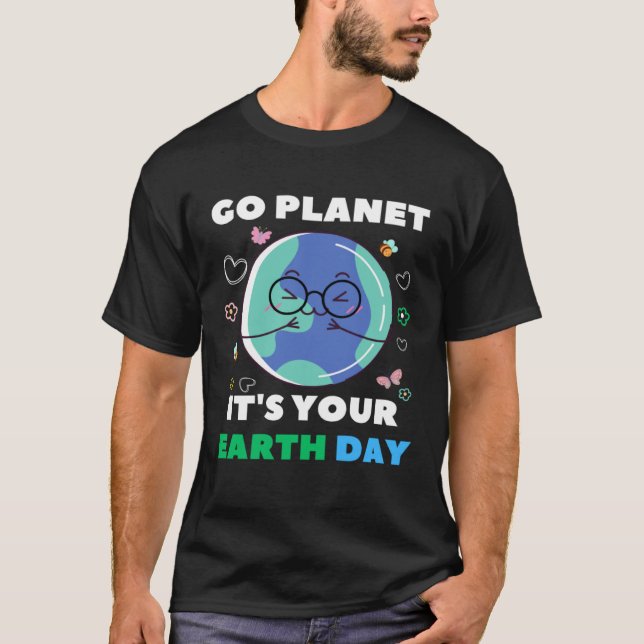 Hjärtformat Earth Day Varje dag bin Världsmiljö T Shirt (Framsida)