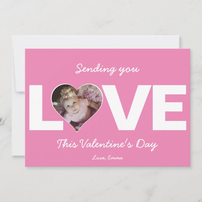 Hjärtfoto Alla hjärtans dag skickar kärlek Julkort (Framsida)