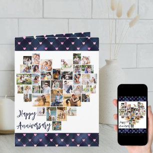 Hjärtfoto Collage 36 Pic Kärlek Hearts-årsdagen Kort