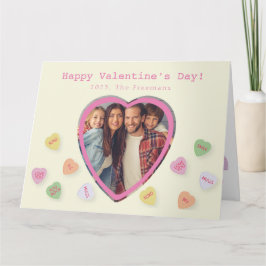 Hjärtfoto Glad Alla hjärtans dag Kandy Hearts Kort