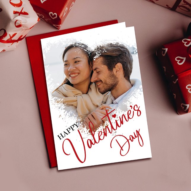 Hjärtfoto kort för alla hjärtans Personlig (Cherish memories with a Valentine's card featuring you and your loved one, expressing your bond.)
