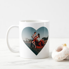Hjärtfoto med meddelanden om Lila och Röda Kärlek Kaffemugg