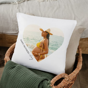 Hjärtfoto Pillow för lycklig Mor Anpassningsbar Kudde