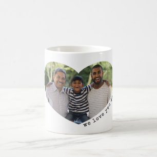 Hjärtfoto Vi kärlek dig Pappa eller Mamma Kaffemugg