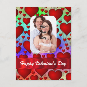 Hjärtfotomall Valentines day Helg Vykort