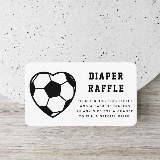 Hjärtfotspapperet Raffle Baby Shower Card Tilläggskort (Skapare uppladdad)