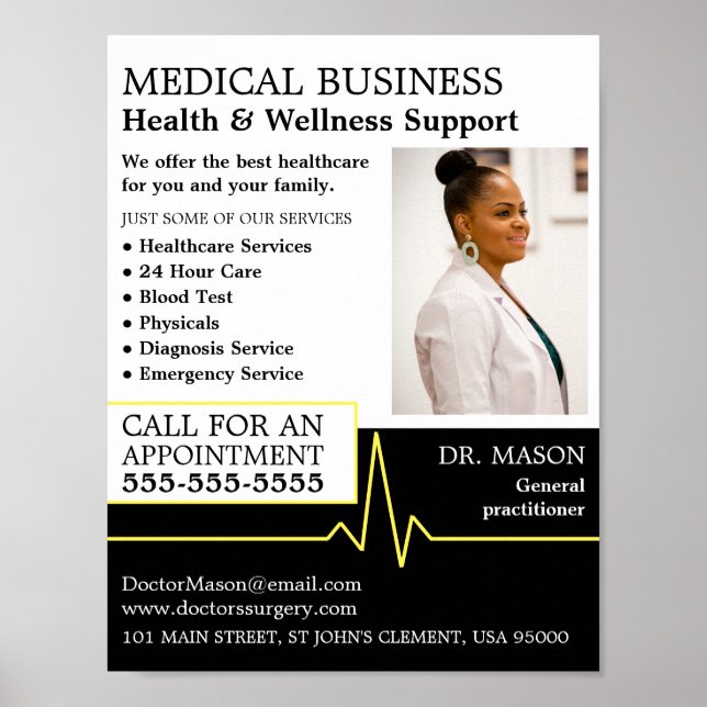 Hjärtfrekvens, allmänpraktiserande läkare, sjukskö poster (Framsidan)