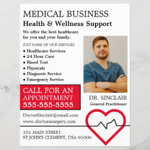 Hjärtfrekvens, allmänpraktiserande läkare, sjukskö reklamblad