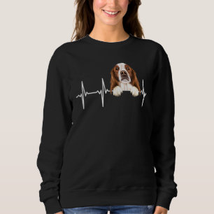 Hjärtfrekvens för irländsk röd och vit setter t shirt