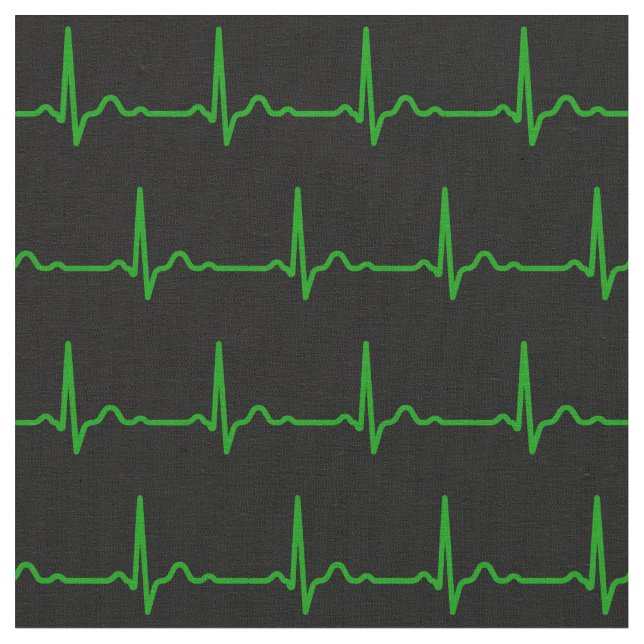 Hjärtfrekvens för puls Medical Mönster Tyg (Närbild)