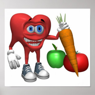 Hjärtfrukter och Veggies Poster