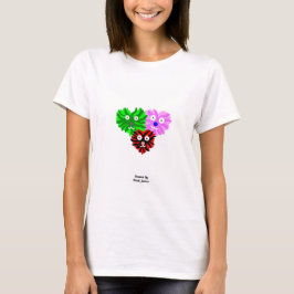 Hjärtfusk Kvinnor Vita Baskolan T Shirt