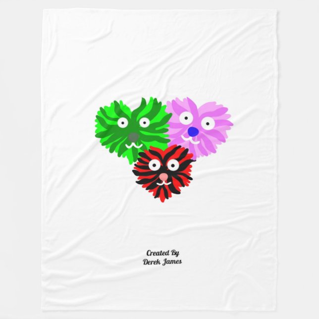 Hjärtfuzzies Stor Fleece Blanket (Framsidan)