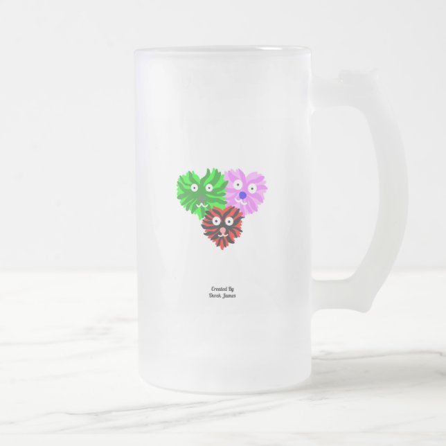 Hjärtfuzzior av stort fruset glas Mugg (Höger)