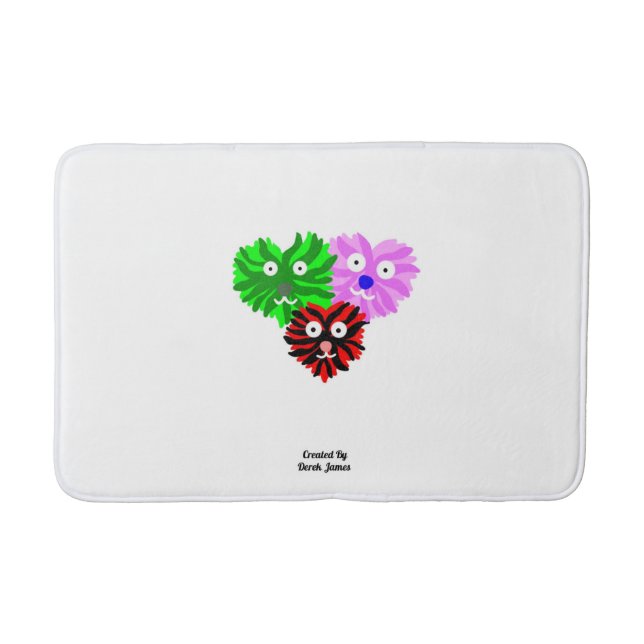 Hjärtfuzzior Medium Bath Mat Badrumsmatta (Framsidan)