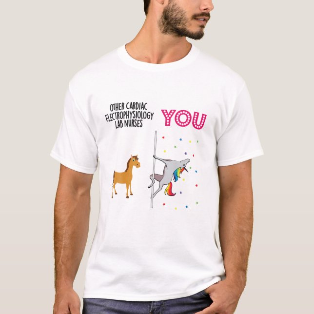 Hjärtfysiologi Lab Nurse Funny Unicorn T Shirt (Framsida)