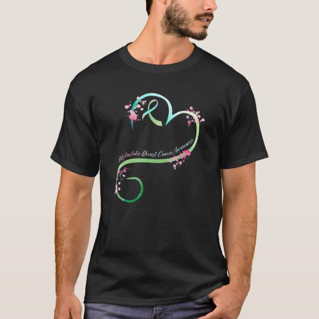 Hjärtgåvor vid bröstcancer t shirt (Framsida)