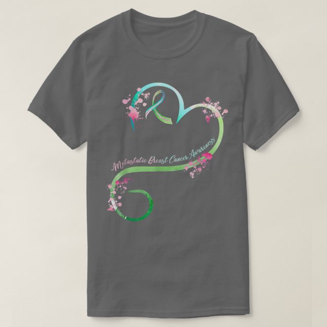 Hjärtgåvor vid bröstcancer t shirt (Design framsida)