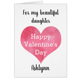Hjärtglad Alla hjärtans dag Dotter Hälsningskort