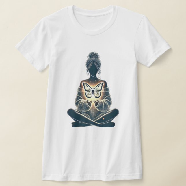 Hjärtglöd och fjärilsvanlighet t shirt (Laydown)