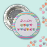 Hjärtgodis babydusch knapp<br><div class="desc">Bild på Cute Candy-hjärtan,  en liten babydusch.</div>