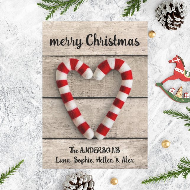 Hjärtgodis med rustiska julkort (Skapare uppladdad)