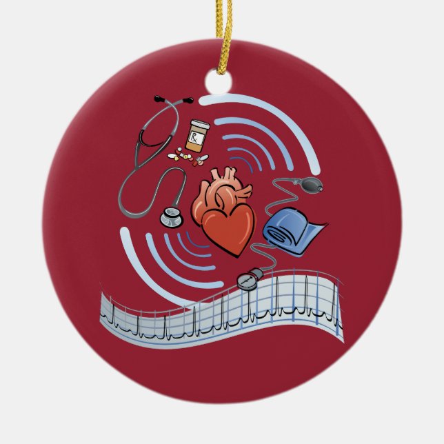 Hjärthälsa Julgransprydnad Keramik (Framsidan)