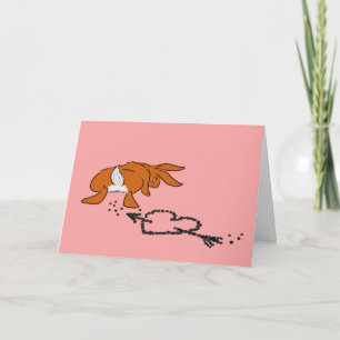 Hjärthälsningskort för bunny poop helgkort