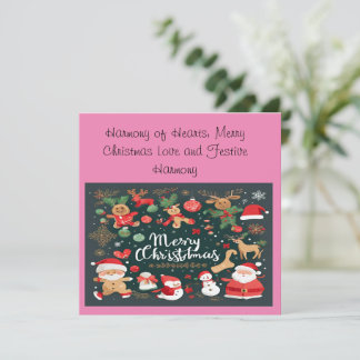 Hjärtharmoni: God jul Kärlek Festive Inbjudningar