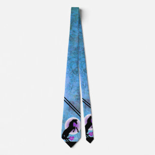 Hjärthästar V (blått/grönt) Slips