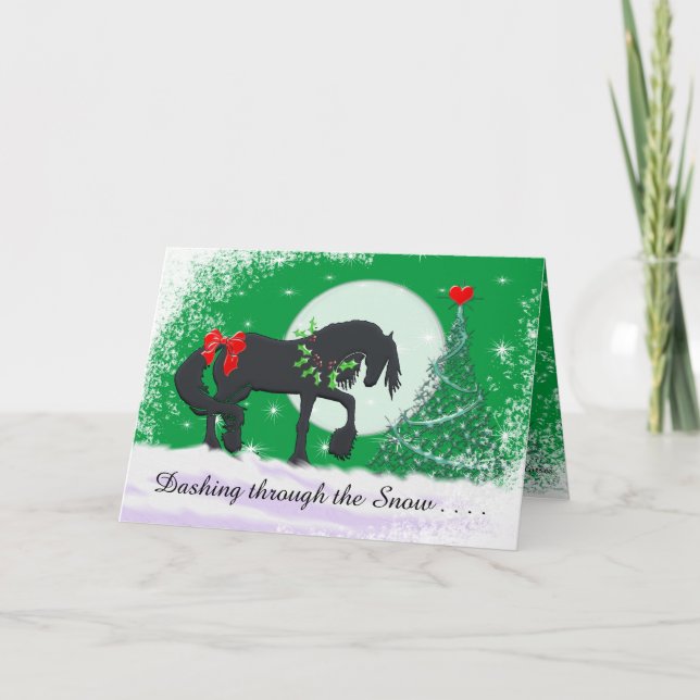 Hjärthästar VI Helgdag (Träd) Helgkort (Framsida)