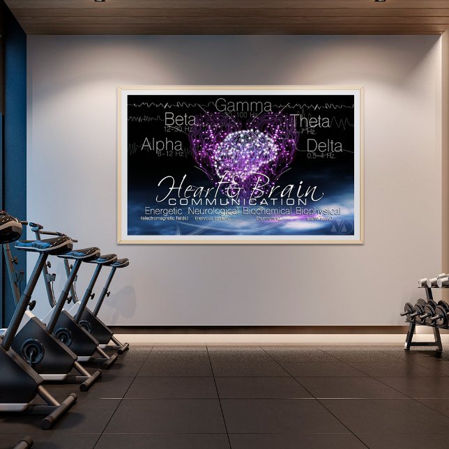 Hjärthjärnkommunikation Poster (Wellness Center Abstract Heart Brain print)