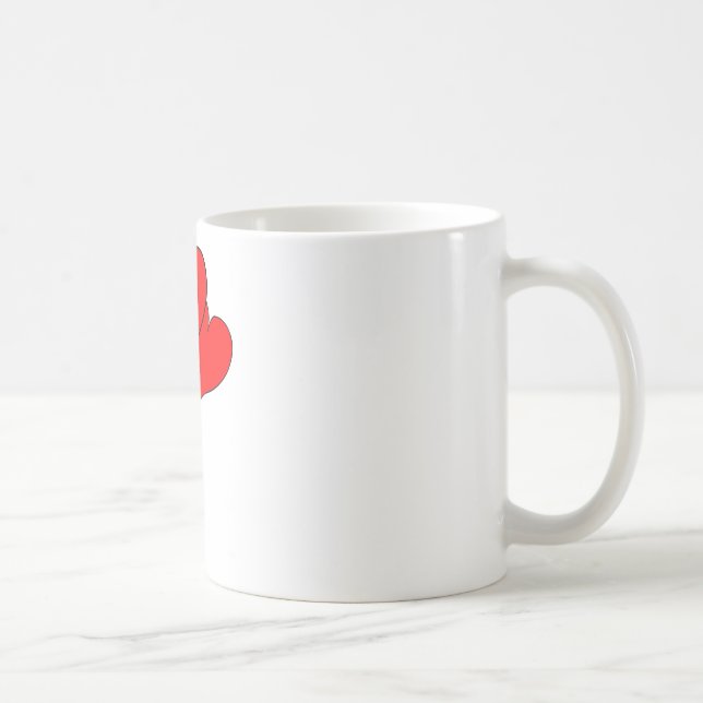 hjärthjärtan, flickvän med valentinfru kaffemugg (Höger)