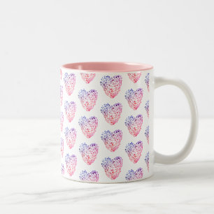 Hjärthjärtan Teckning 2-Tone Mugg