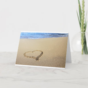 Hjärthjärtat Sand Tropical Paradise Destiny Kort