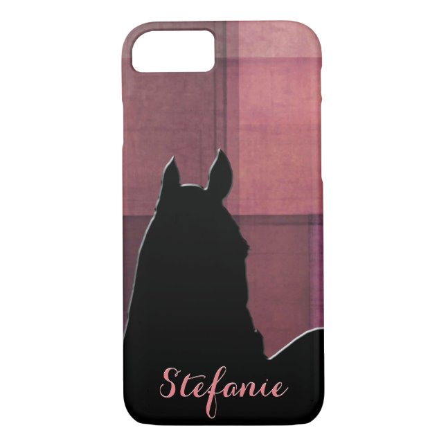 Hjärthorn I (röda kvadrater) Case-Mate iPhone Skal (Baksida)