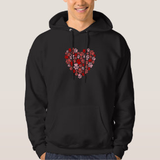Hjärthund Tassavtryck Glad Alla Hjärtans Dag för S Hoodie
