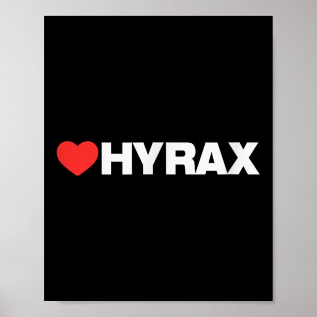 Hjärthyrax - rent minimalistiskt Stil - din favori Poster (Framsidan)