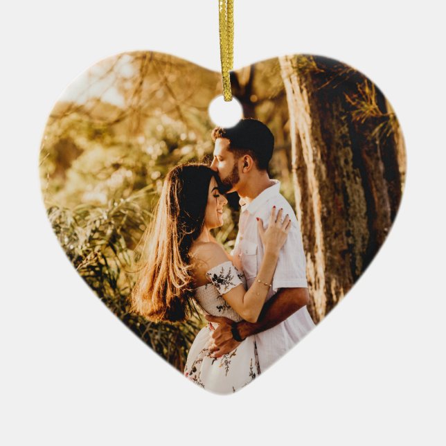 Hjärtjulsprydnad - Personlig keramik Julgransprydnad Keramik (Framsidan)