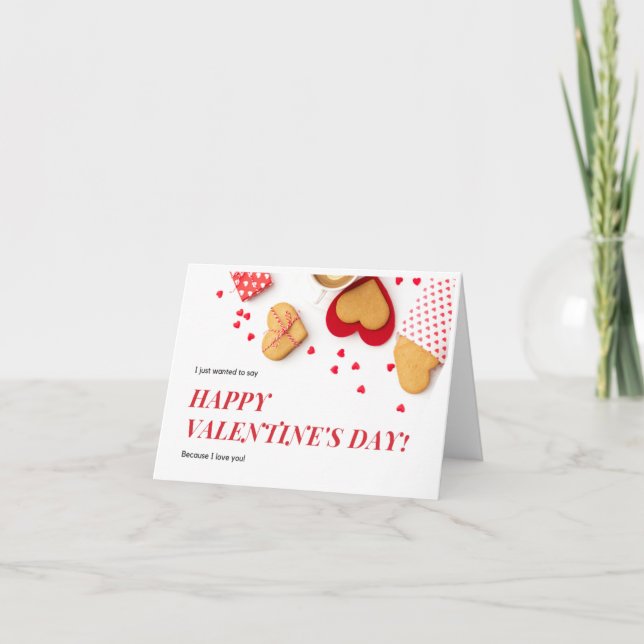 Hjärtkakor Glad Alla hjärtans dag Anteckningskort (Framsida)