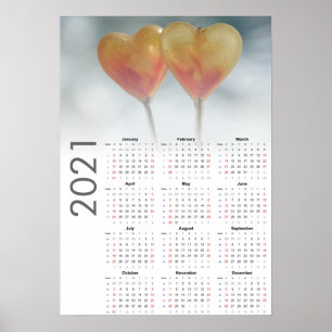 Hjärtkalender 2021 Affisch - Söndag först